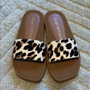 Stuart Weitzman Brown Leopard Sandals